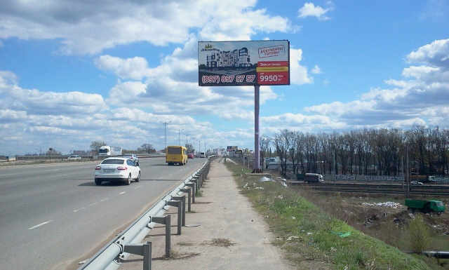 Щит 6x3,  Кольцевая Дорога. Жулянский путепровод в сторону Одесской площади